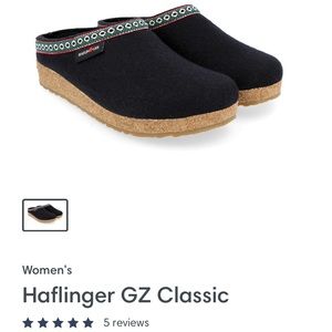Size 10 Haflinger GZ Classic Black Clogs
